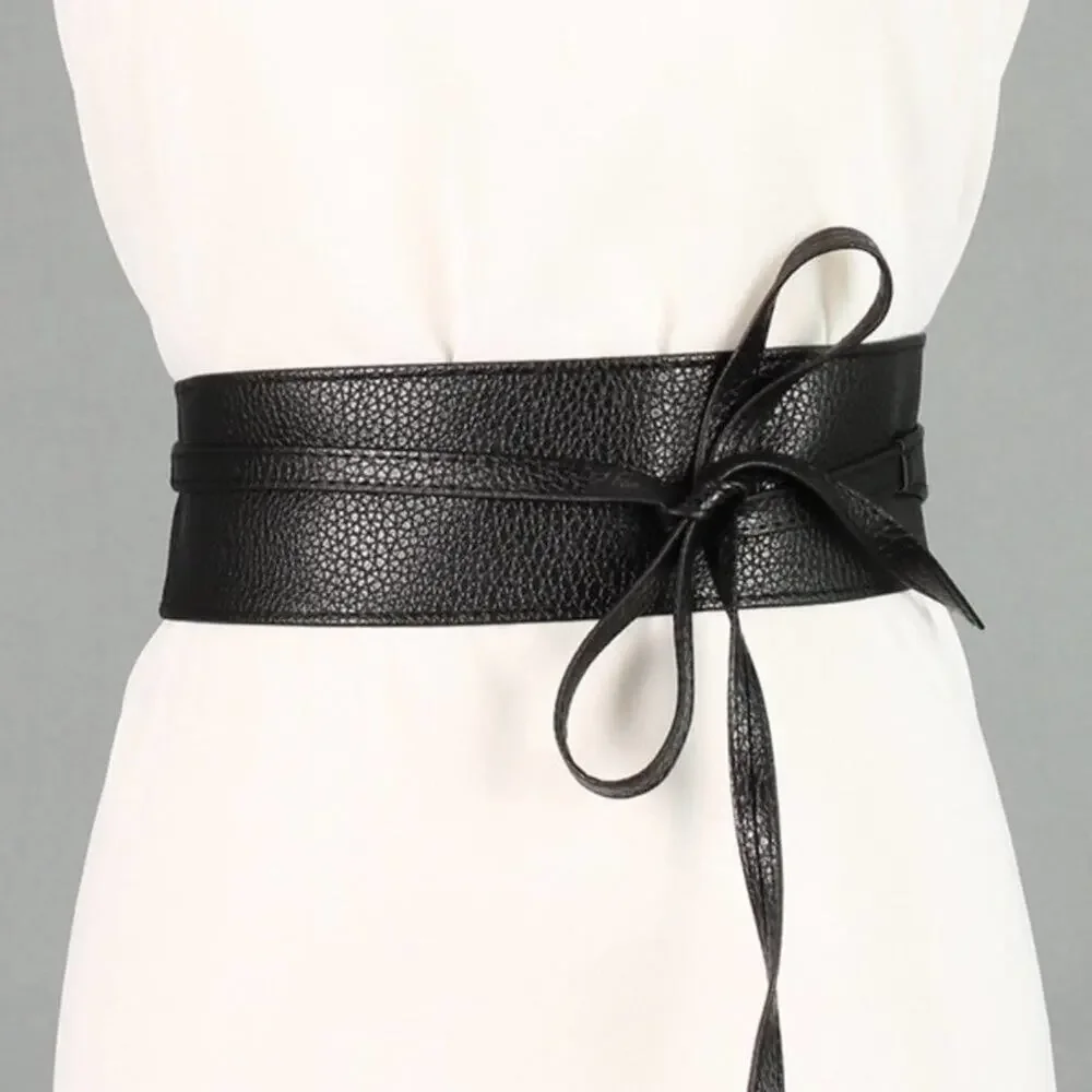 2/$30 NEW Boho Gypsy Wrap Around Waist Belt Black Pretty Obi